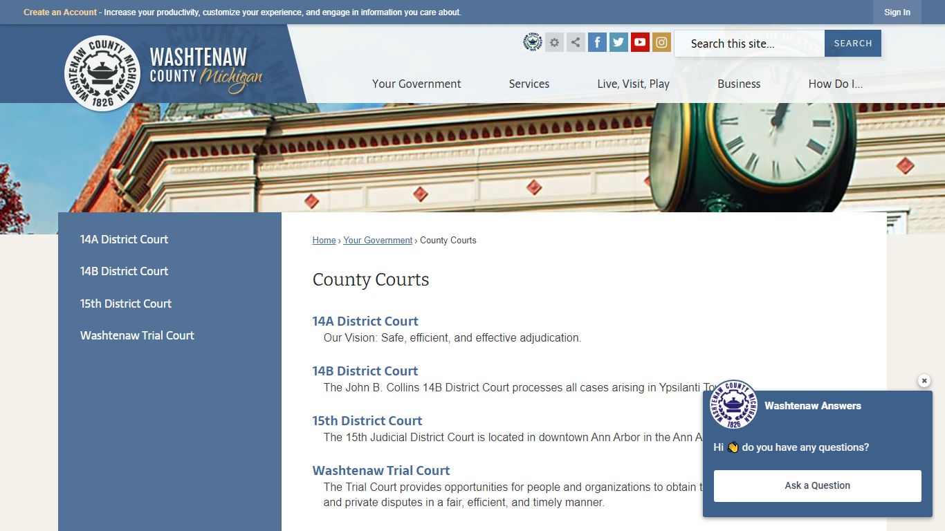 County Courts | Washtenaw County, MI